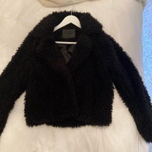 Blank Nyc Teddy/fur jacket small
